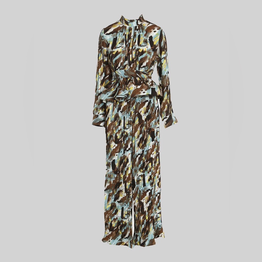 Beulah Multi Print Pleats Set
